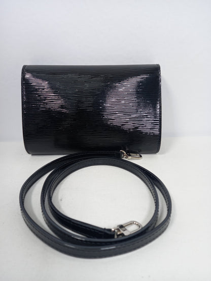 M0804P79 Louis Vuitton Black Electric Epi Leather Louise PM Bag (JP)