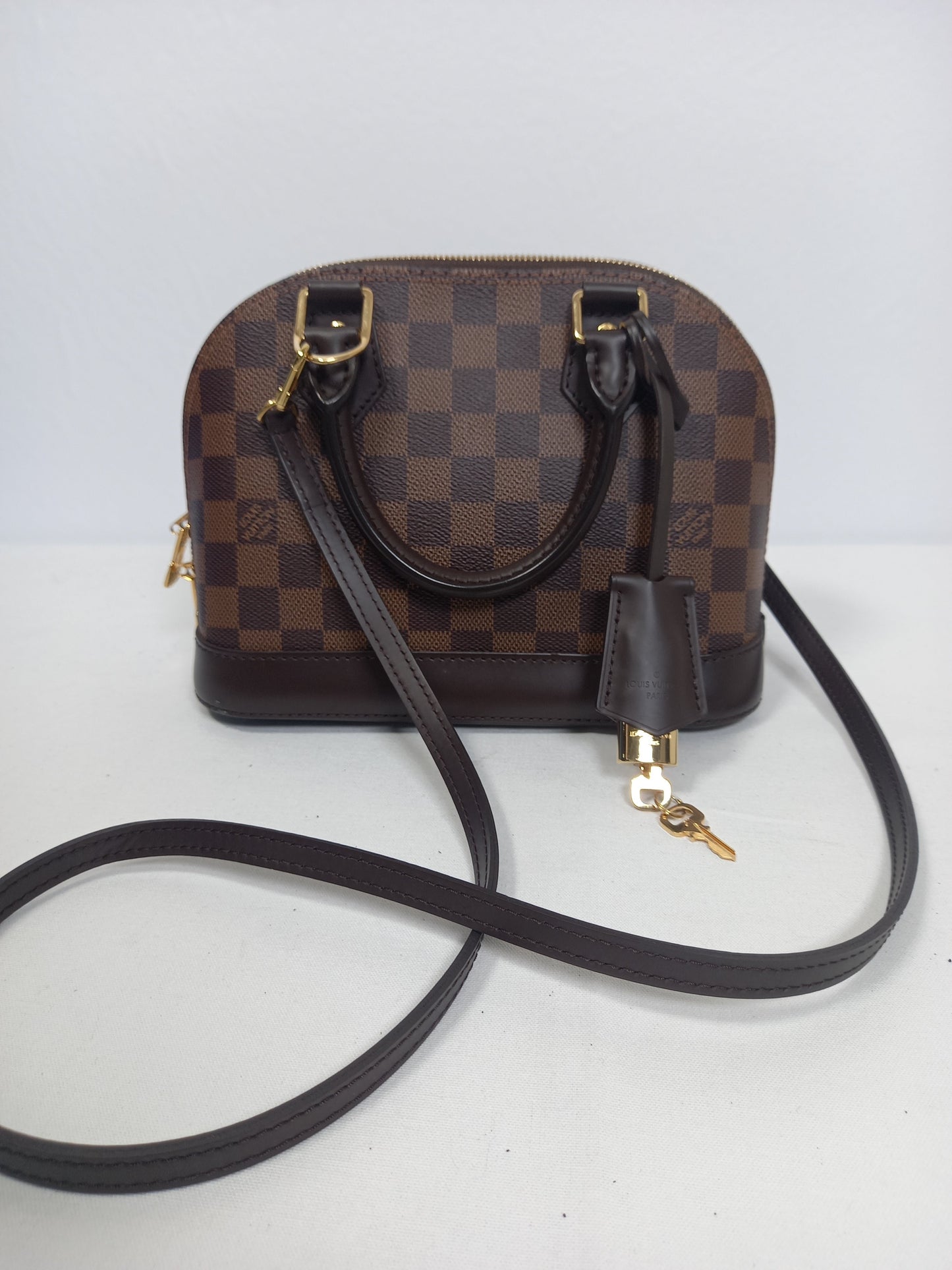 M0804P10 Louis Vuitton Alma BB in Damier Ebene (JP)