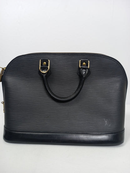 M0804P29 Louis Vuitton Black Epi Leather Alma PM (JP)