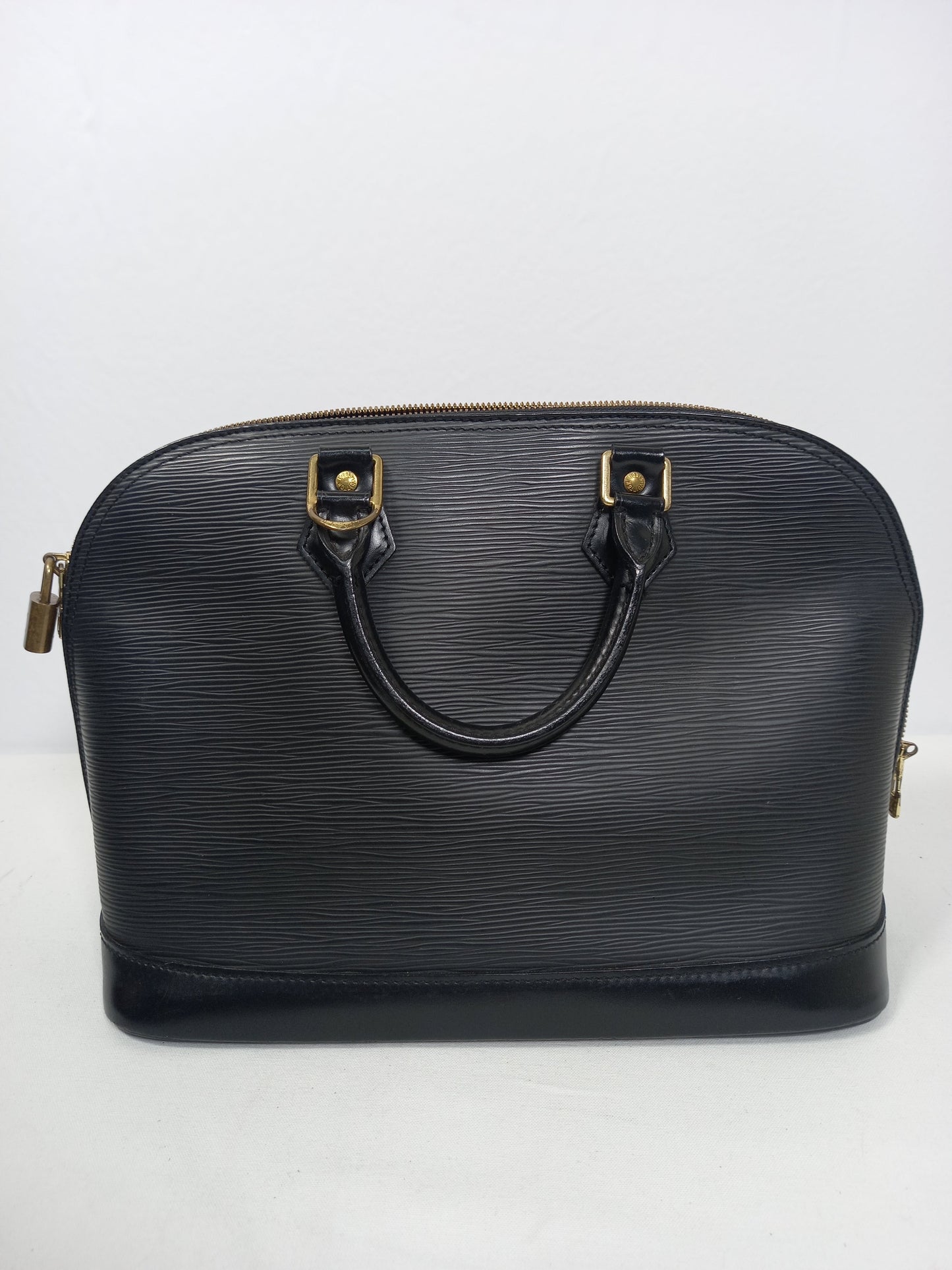 M0804P29 Louis Vuitton Black Epi Leather Alma PM (JP)