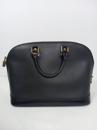 M0804P29 Louis Vuitton Black Epi Leather Alma PM (JP)