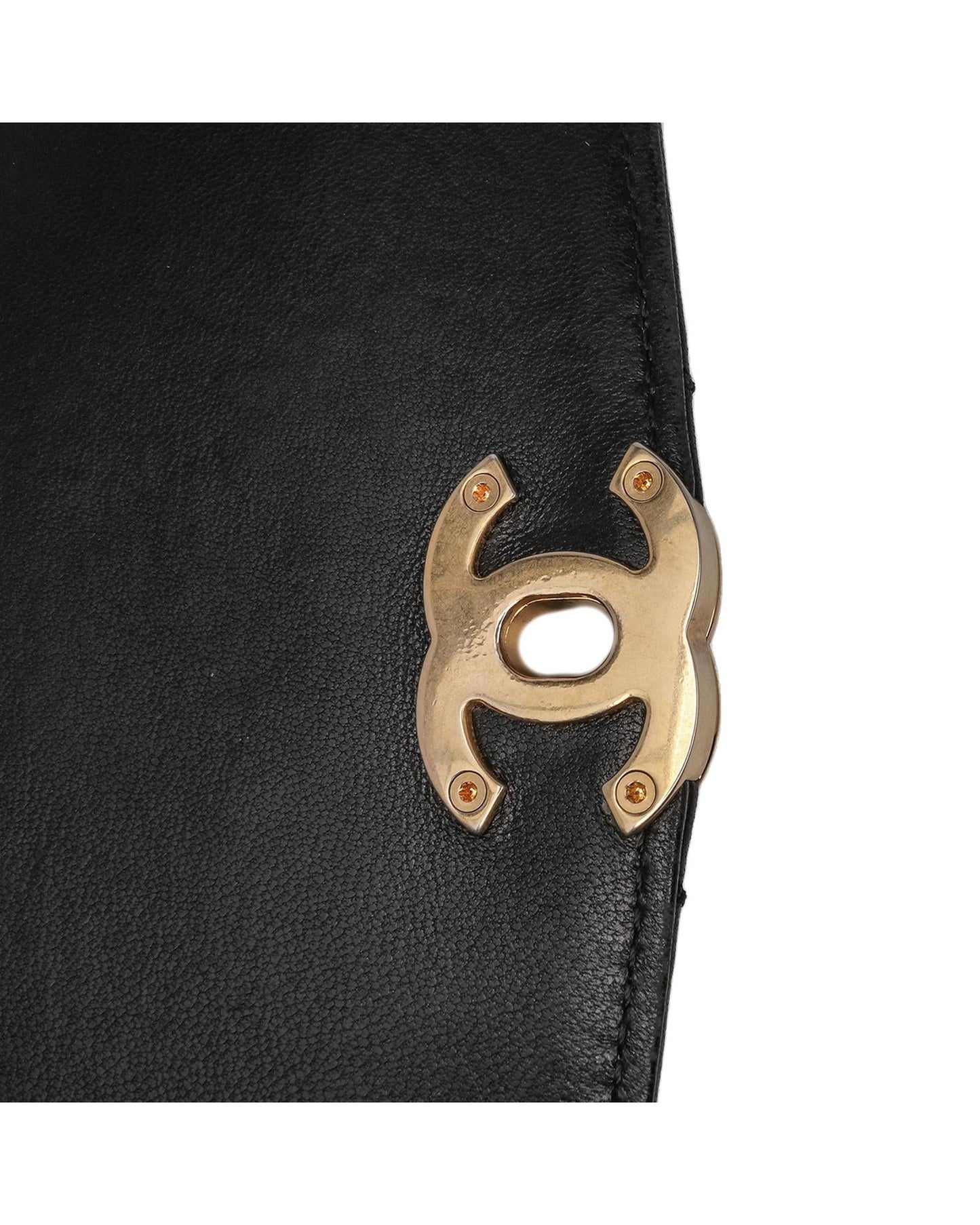Quilted Lambskin Crossbody Bag with Gold-Tone Chain and CC Coin Detail