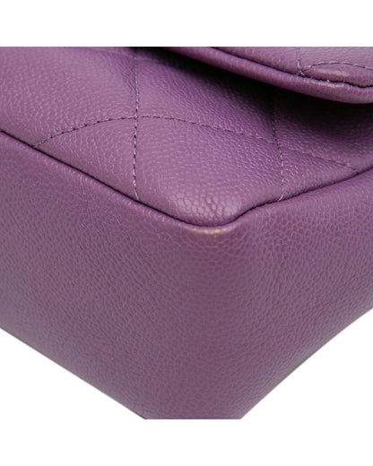 Quilted Leather Crossbody Bag with Chain Strap and Twist Lock Flap