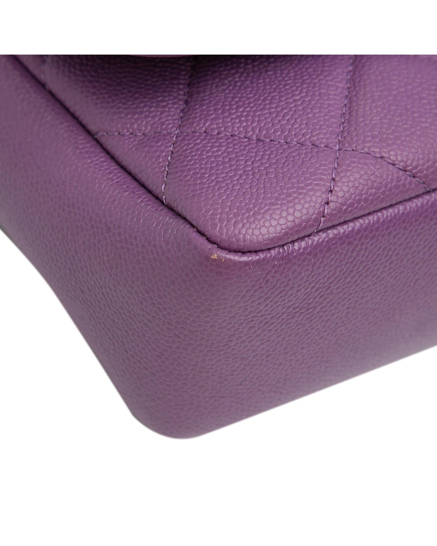 Quilted Leather Crossbody Bag with Chain Strap and Twist Lock Flap