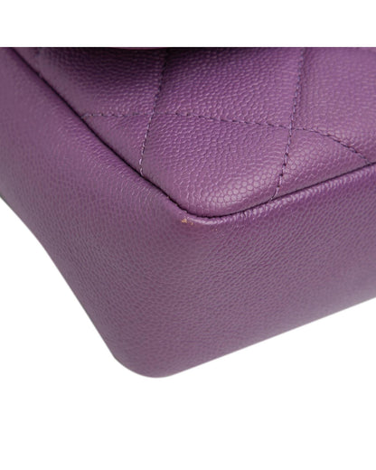Quilted Leather Crossbody Bag with Chain Strap and Twist Lock Flap