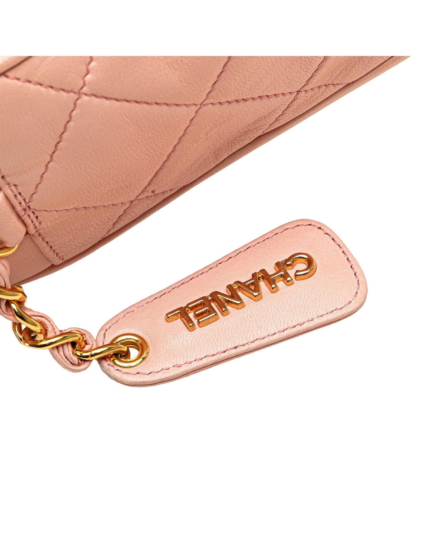 Quilted Lambskin Leather Camera Crossbody Bag with Chain Strap