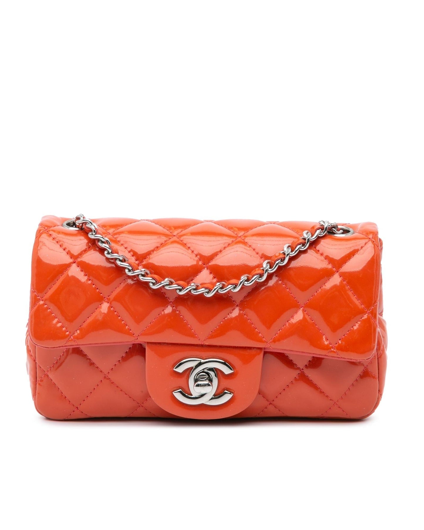 Extra Mini Rectangular Classic Patent Leather Crossbody Bag