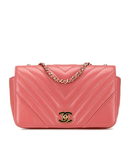 Quilted Leather Crossbody Bag with Chain Strap and CC Turn-Lock Closure