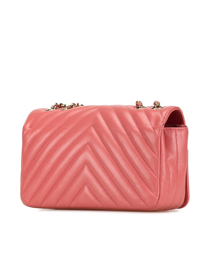 Quilted Leather Crossbody Bag with Chain Strap and CC Turn-Lock Closure