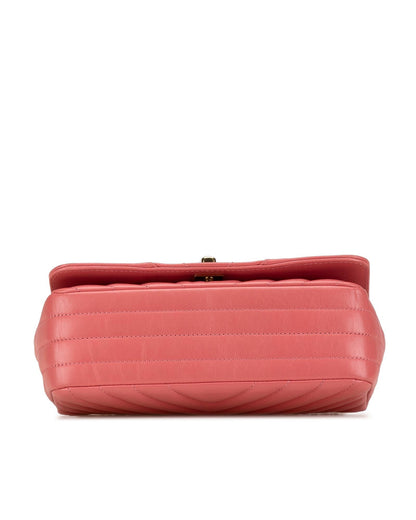 Quilted Leather Crossbody Bag with Chain Strap and CC Turn-Lock Closure