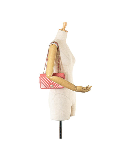 Quilted Leather Crossbody Bag with Chain Strap and CC Turn-Lock Closure