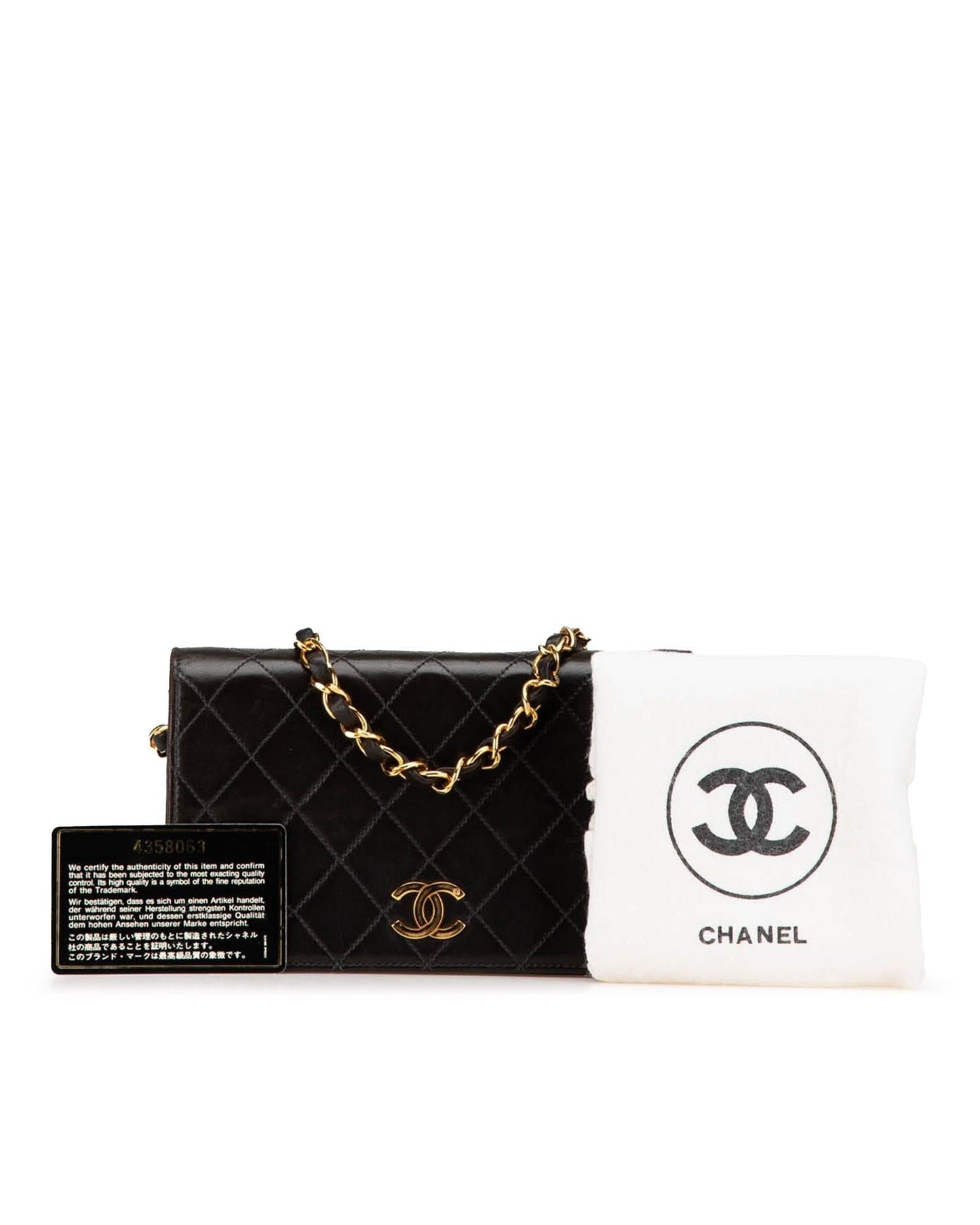 Mini Quilted Leather Full Flap Crossbody Bag