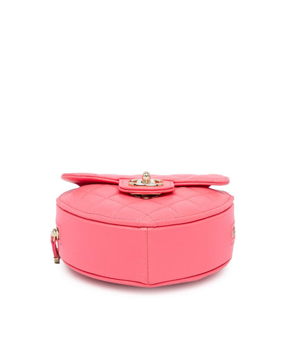 Mini Lambskin Heart Crossbody Bag with CC Turn-Lock Closure