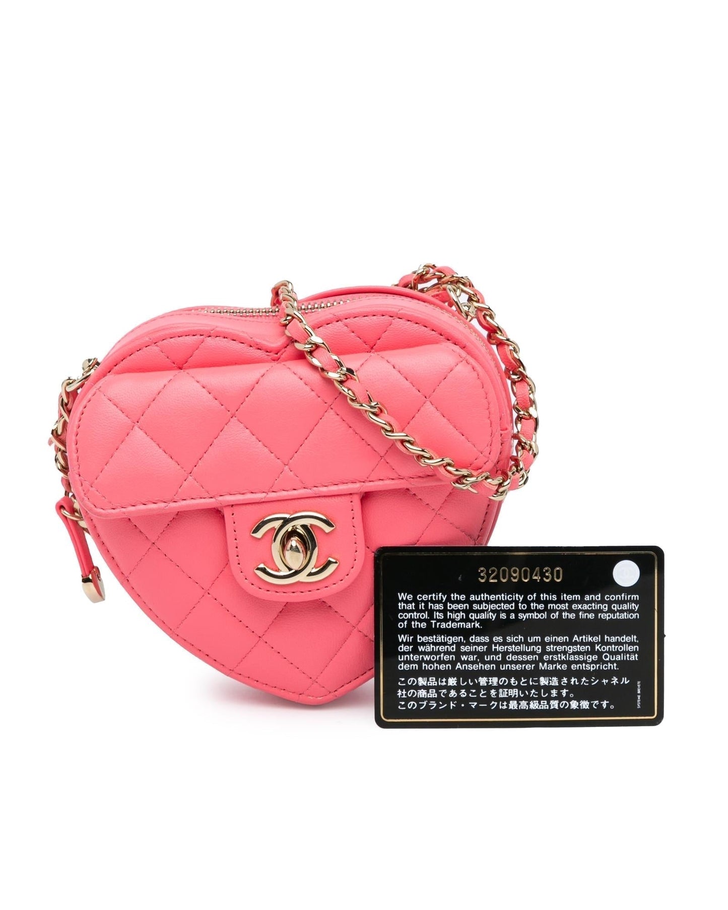 Mini Lambskin Heart Crossbody Bag with CC Turn-Lock Closure
