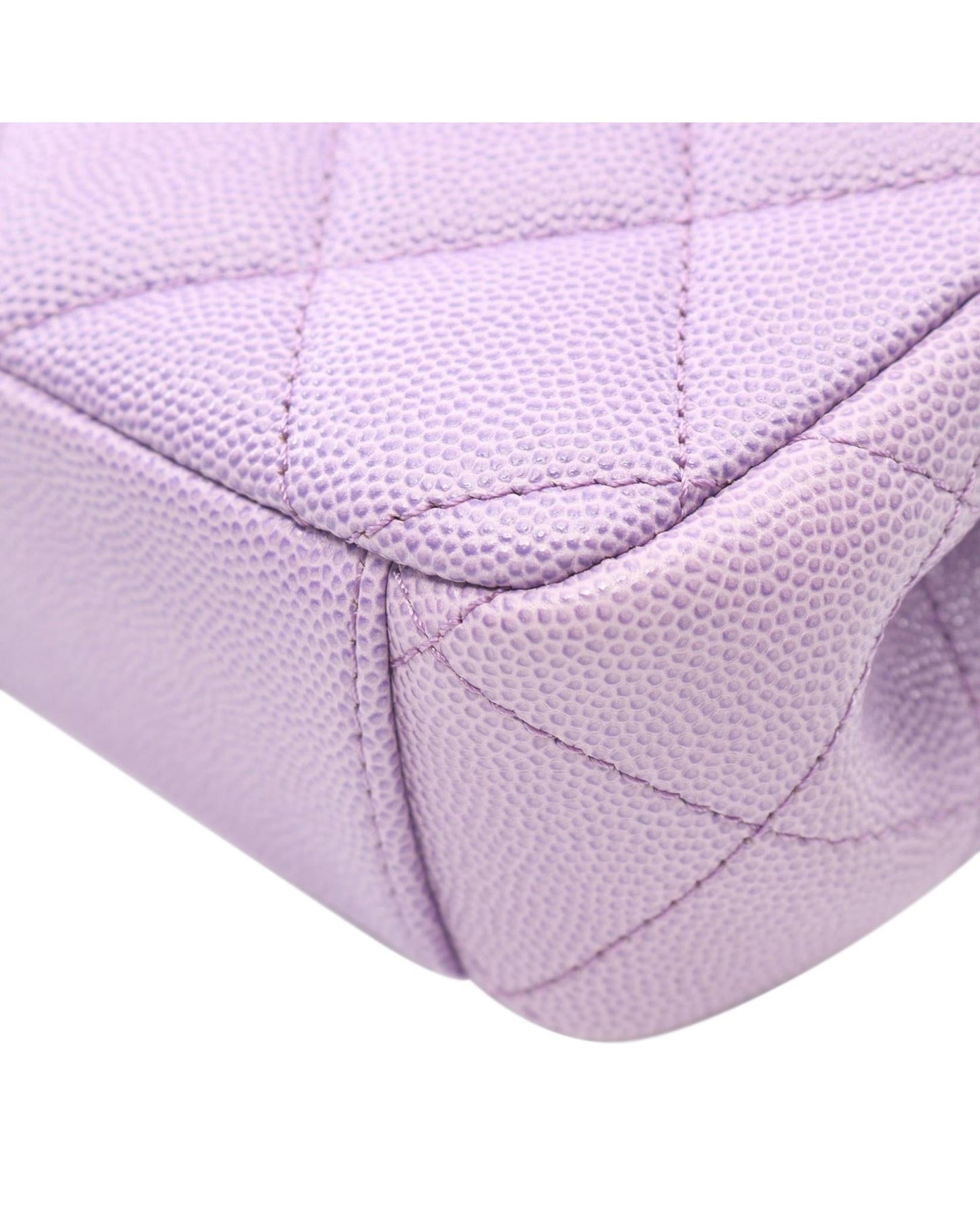 Quilted Leather Crossbody Bag with Chain Strap and Clasp Closure