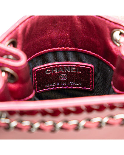 Patent Leather Crossbody Phone Holder with Chain Strap
