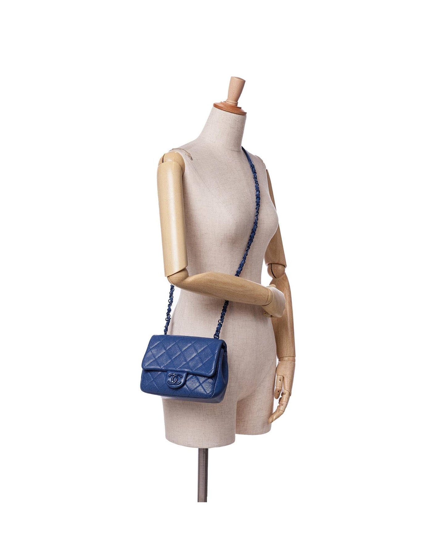 Mini Square Incognito Flap Crossbody Bag with Quilted Leather and Chain Strap
