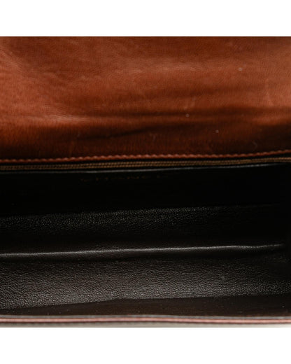 Quilted Lambskin Full Flap Crossbody Bag with Chain Strap