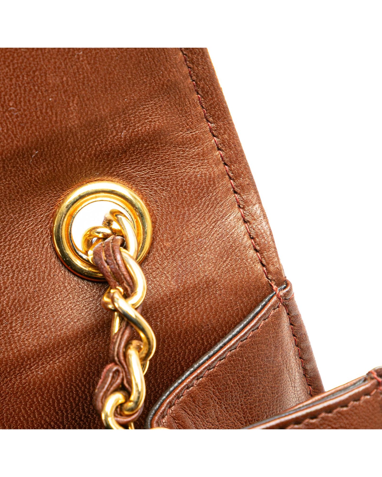 Quilted Lambskin Full Flap Crossbody Bag with Chain Strap