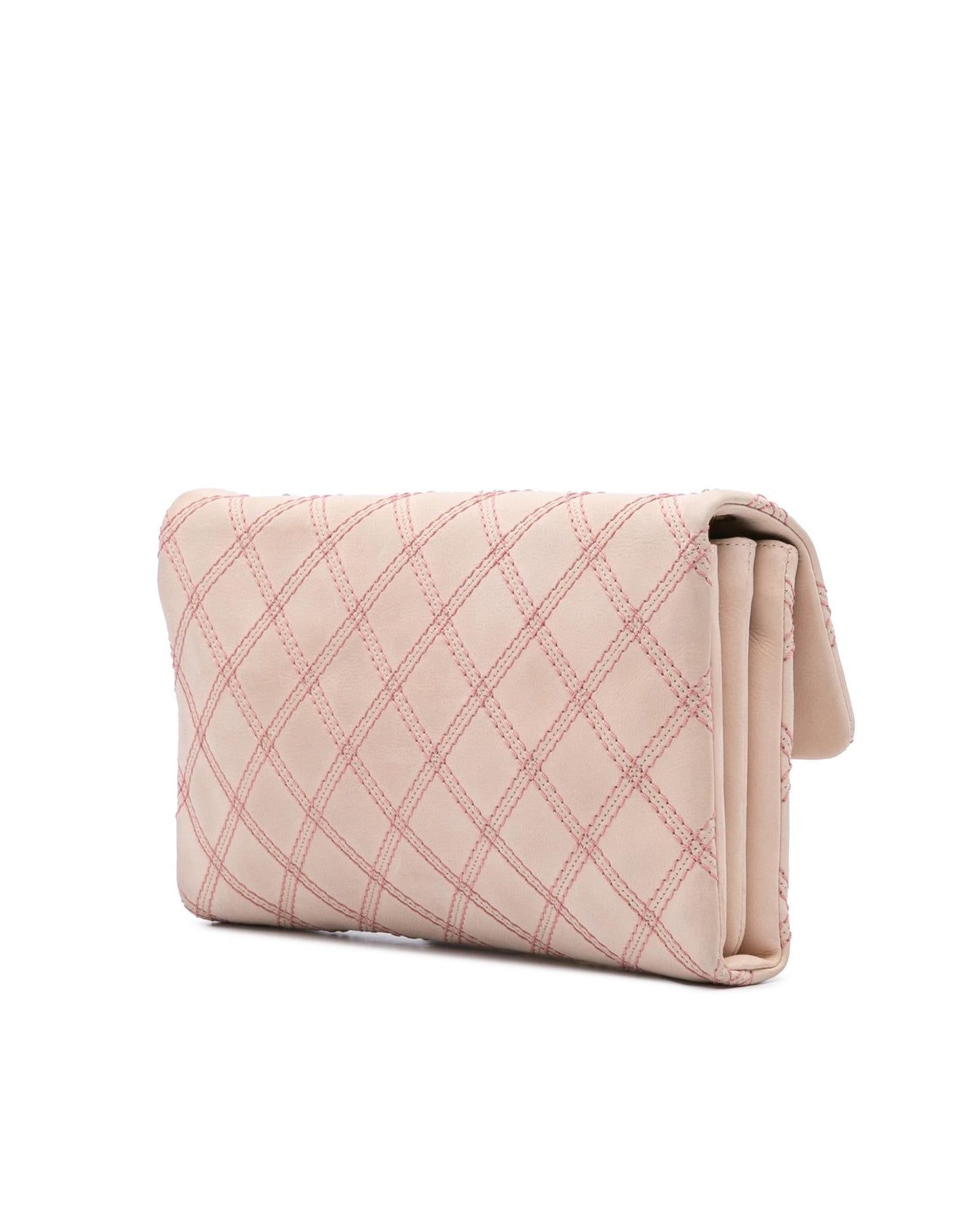 Jumbo Quilted Triple Stitched Flap Crossbody Bag with Gold-Tone Chain Strap