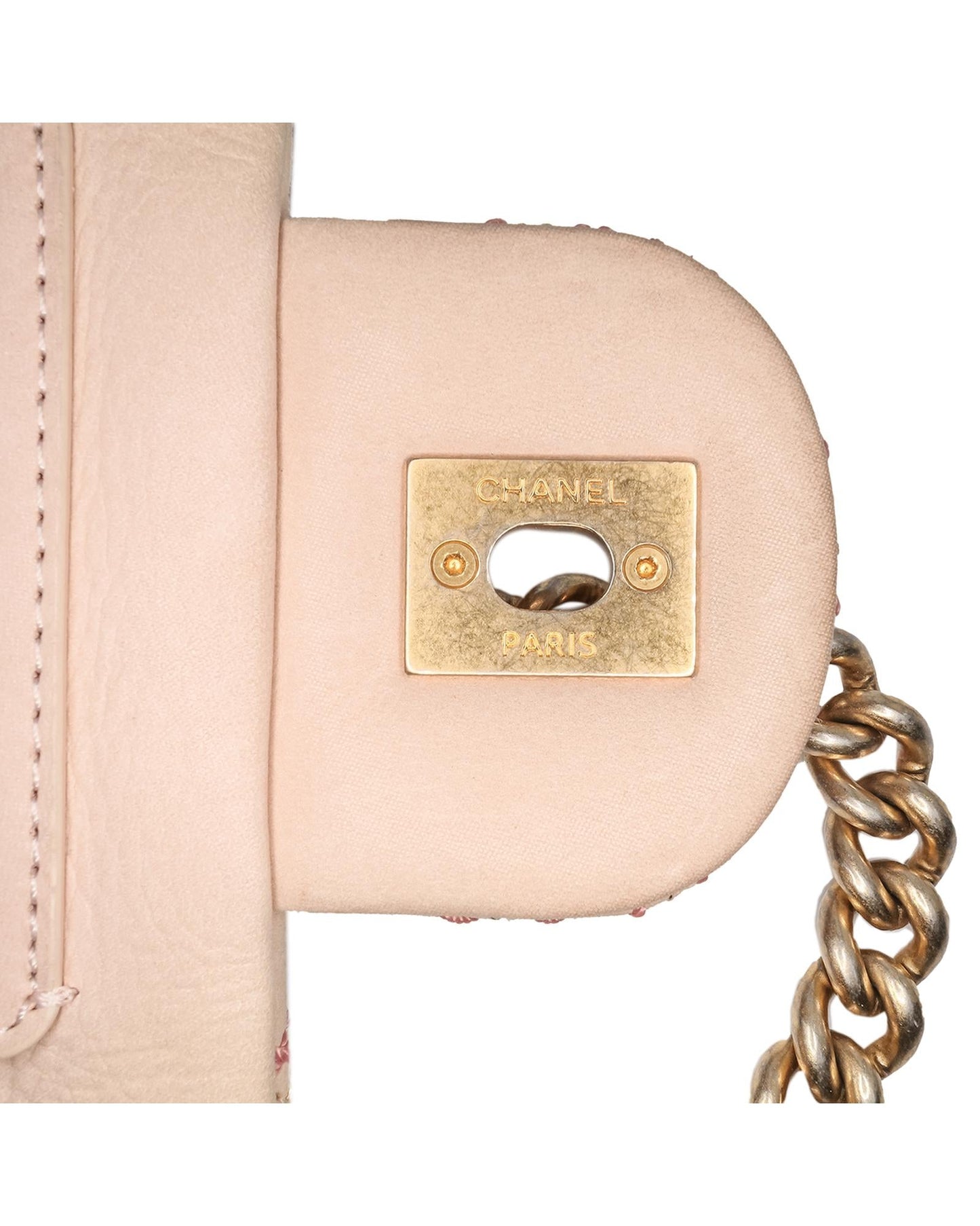 Jumbo Quilted Triple Stitched Flap Crossbody Bag with Gold-Tone Chain Strap