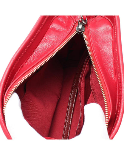 Small Suede Quilted Crossbody Bag with Chain-Link Straps