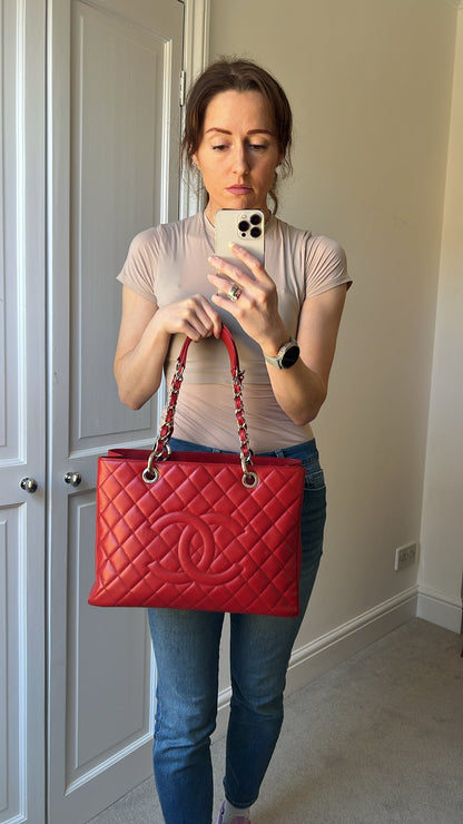 Chanel Red Caviar Grand Shopper Tote (GST)