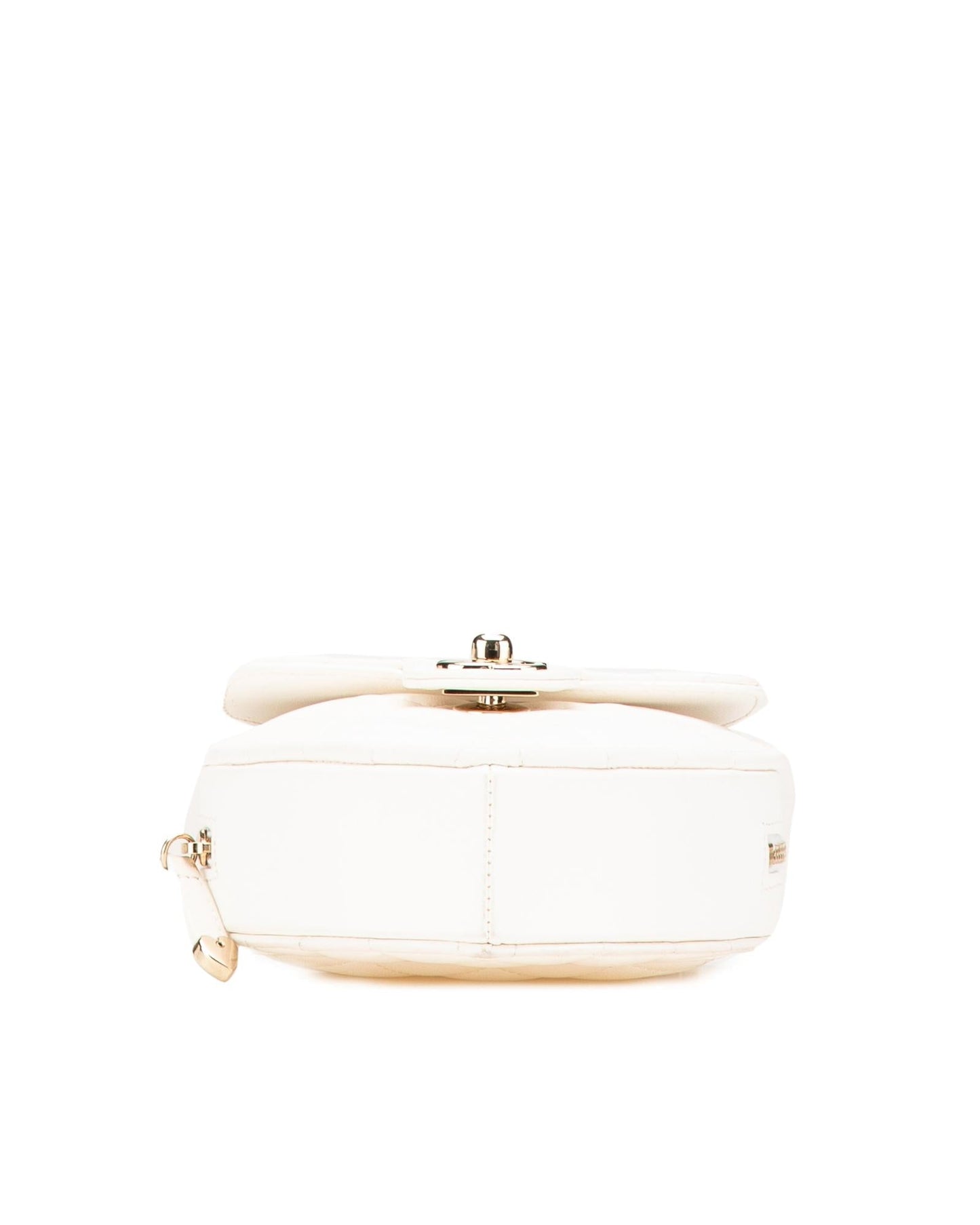 Mini Lambskin Heart Crossbody Bag with Quilted Leather and Chain Strap