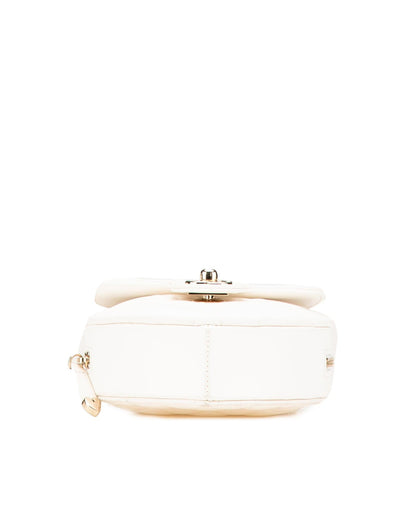 Mini Lambskin Heart Crossbody Bag with Quilted Leather and Chain Strap