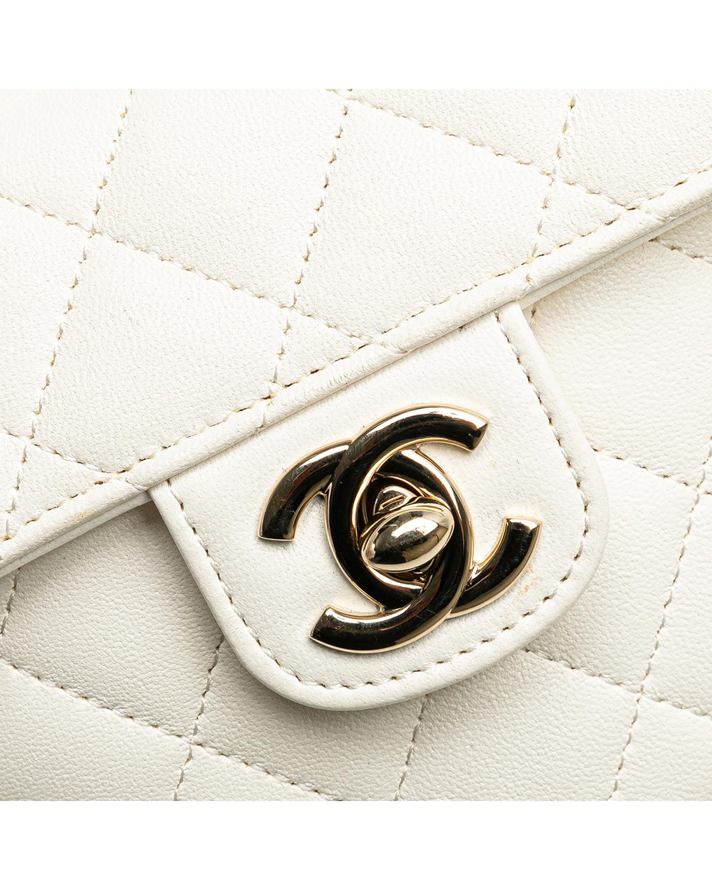 Mini Lambskin Heart Crossbody Bag with Quilted Leather and Chain Strap