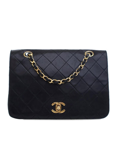 Quilted Lambskin Leather Crossbody Bag with CC Turnlock Closure