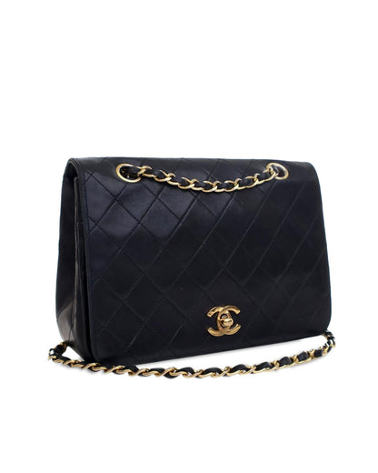 Quilted Lambskin Leather Crossbody Bag with CC Turnlock Closure