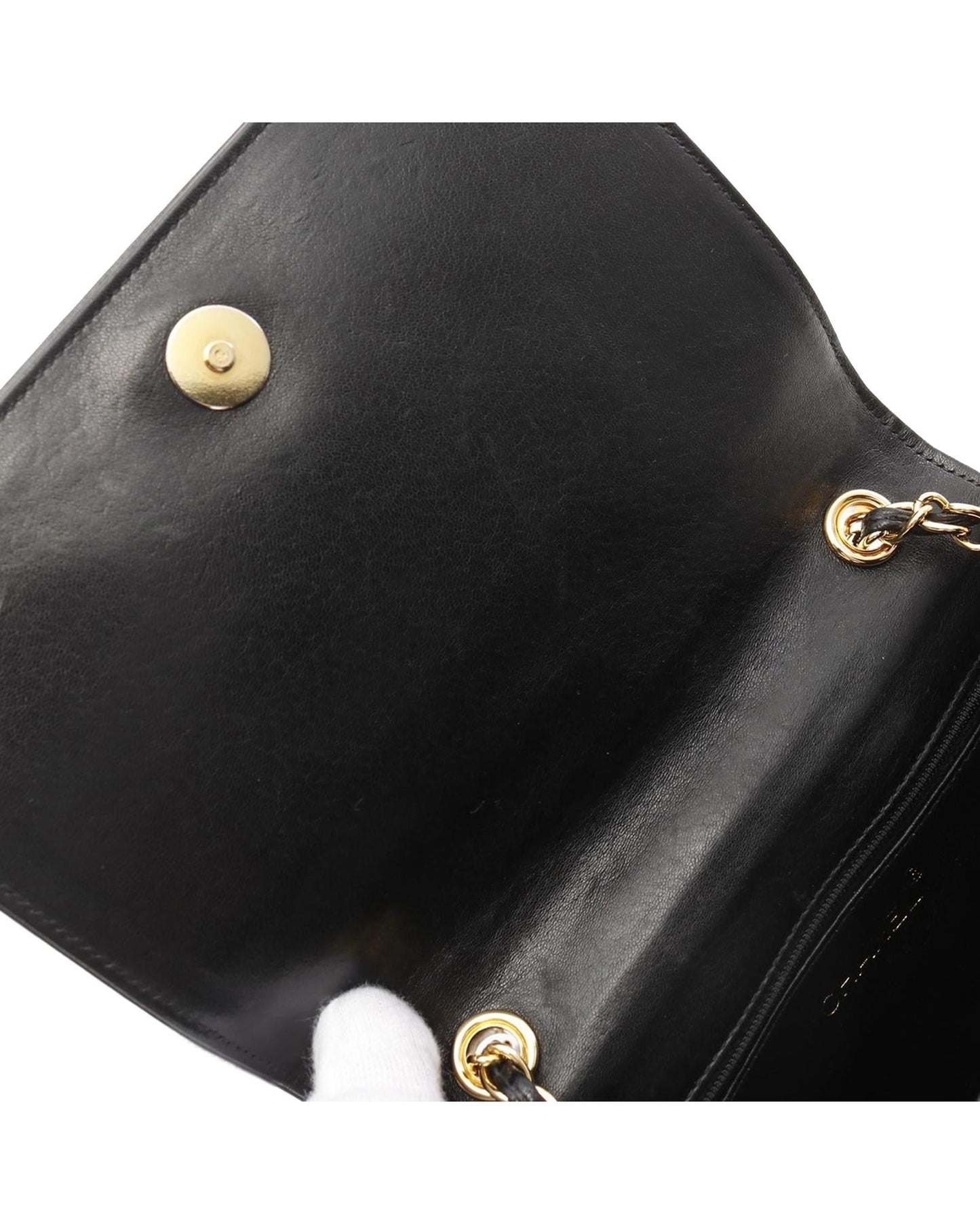 Quilted Lambskin Leather Crossbody Bag with Chain Strap