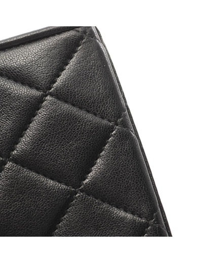 Quilted Lambskin Leather Crossbody Bag with Chain Strap