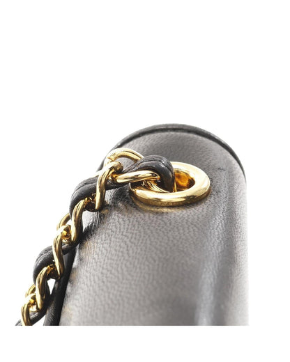 Quilted Lambskin Leather Crossbody Bag with Chain Strap