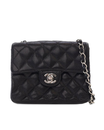 Mini Square Classic Quilted Leather Flap Crossbody Bag