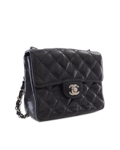 Mini Square Classic Quilted Leather Flap Crossbody Bag