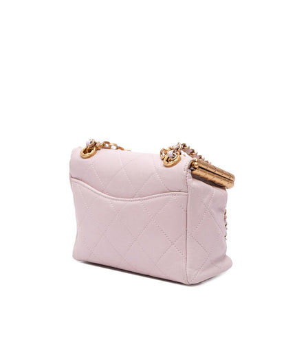 Quilted Lambskin Crossbody Vanity Bag