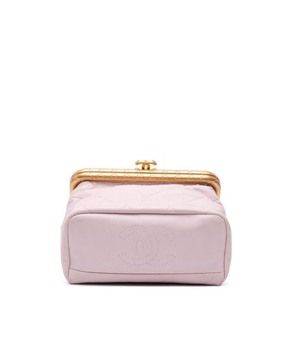 Quilted Lambskin Crossbody Vanity Bag