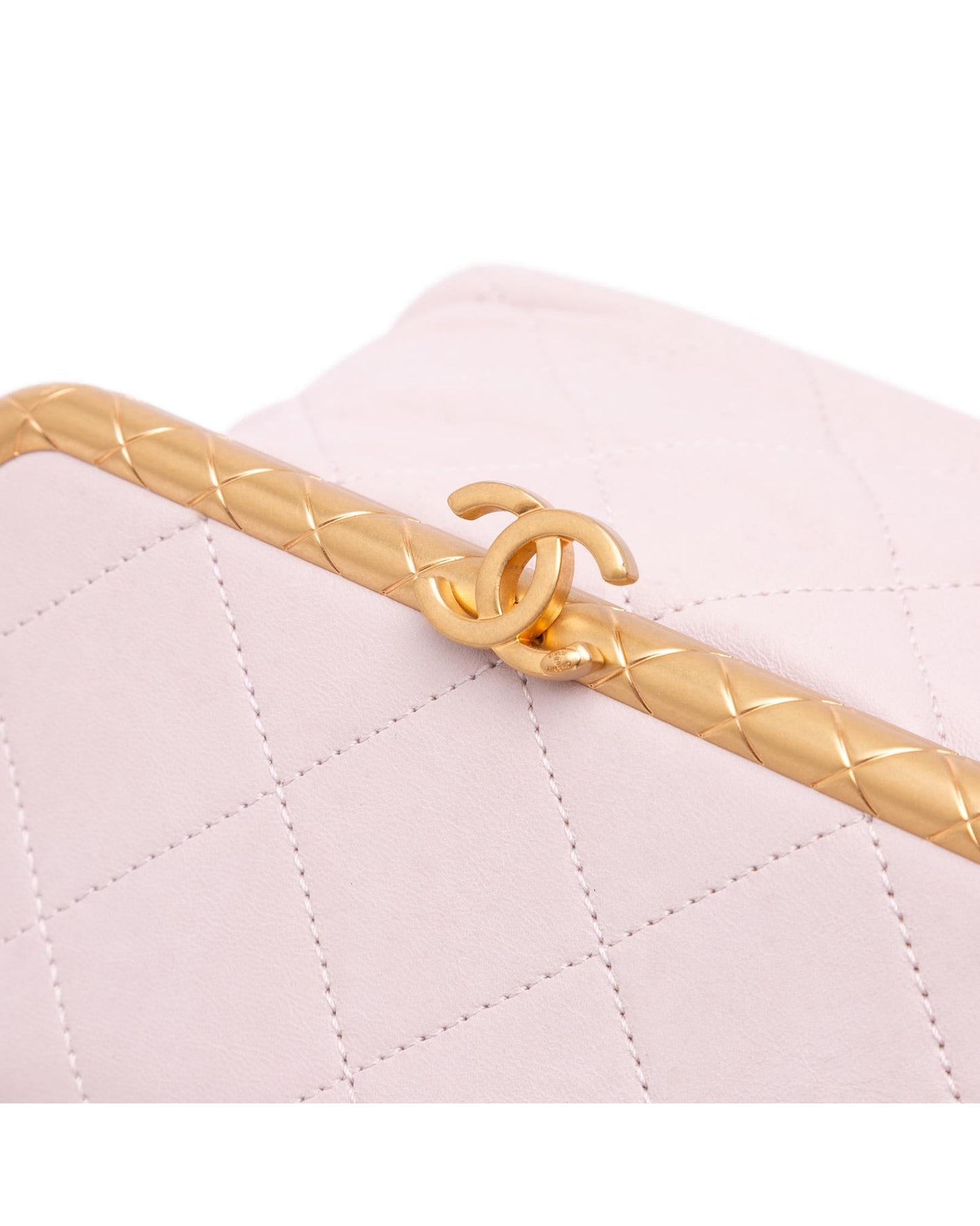 Quilted Lambskin Crossbody Vanity Bag