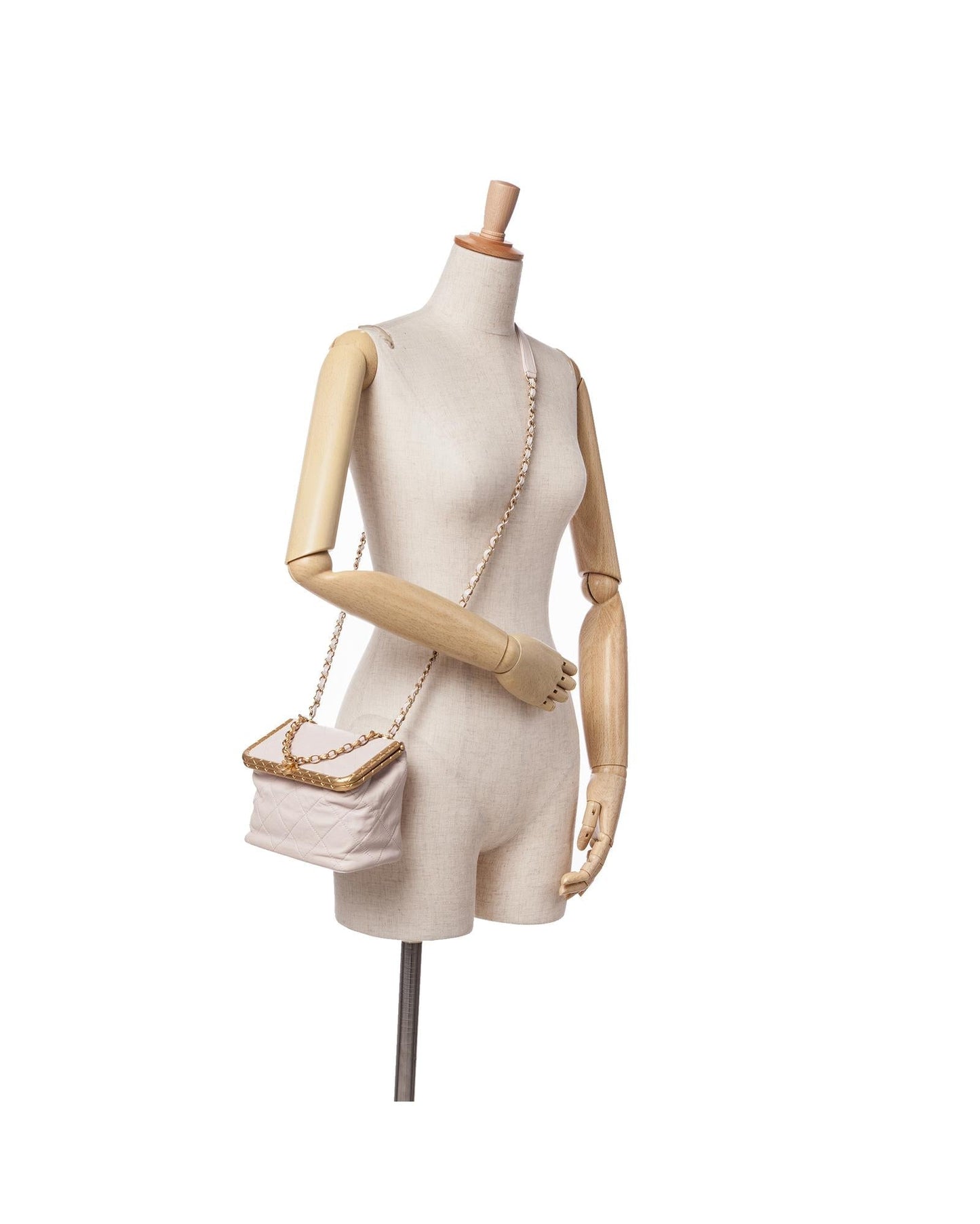Quilted Lambskin Crossbody Vanity Bag