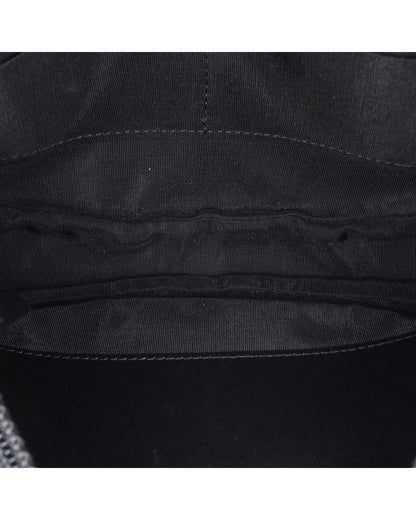 Velvet Half Moon Crossbody Wallet with Chain Strap