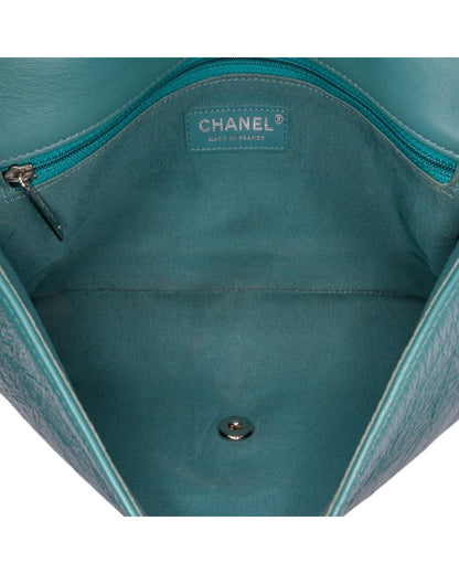 Medium Crumpled Calfskin Vintage Full Flap Crossbody Bag