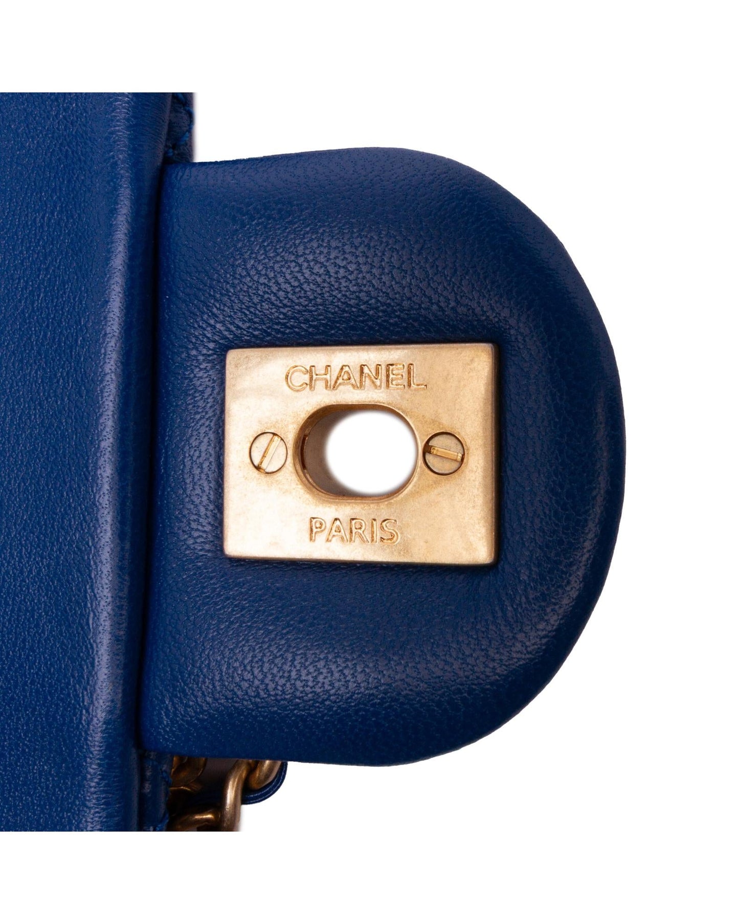 Mini Square Classic Lambskin Pearl Crush Flap Crossbody Bag