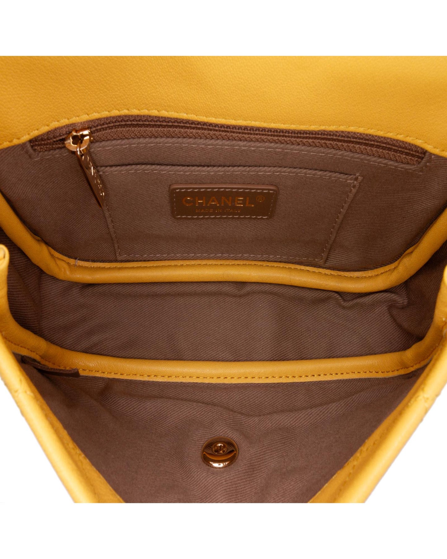 Quilted Goatskin Crossbody Bag with Leather-Woven Chain Strap