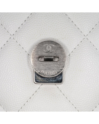 Medium Quilted Caviar Leather Crossbody Bag with Chain Strap