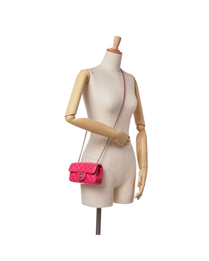 Extra Mini Rectangular Classic Lambskin Crossbody Bag