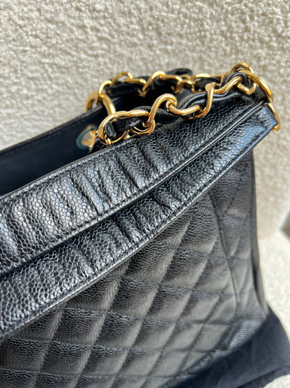 Chanel Black Caviar Grand Shopper Tote Gold Hardware (GST)