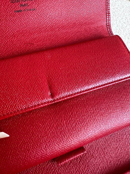 Louis Vuitton Sarah Continental Flap Wallet in Red Epi