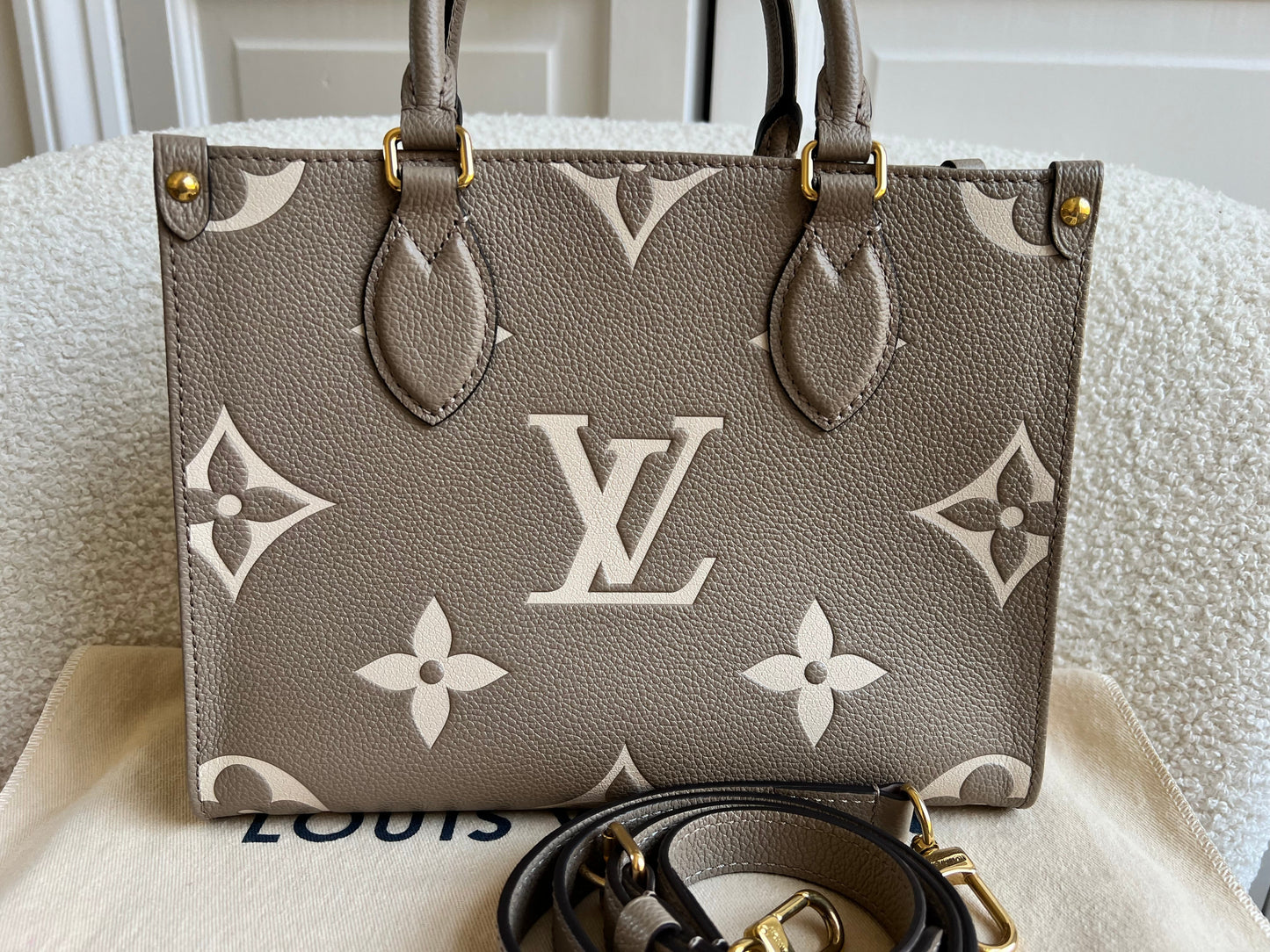 Louis Vuitton On the Go Bicolour PM Empreinte (RRP £2,520)